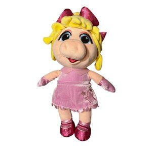 DISNEY Miss Piggy Plush Toy Doll Stuffed Animal 15" Embroidered Facial Features